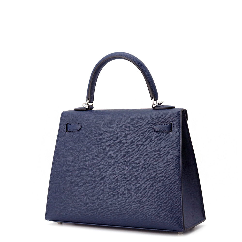 HERMES Kelly Sellier blue navy Epsom Size 25