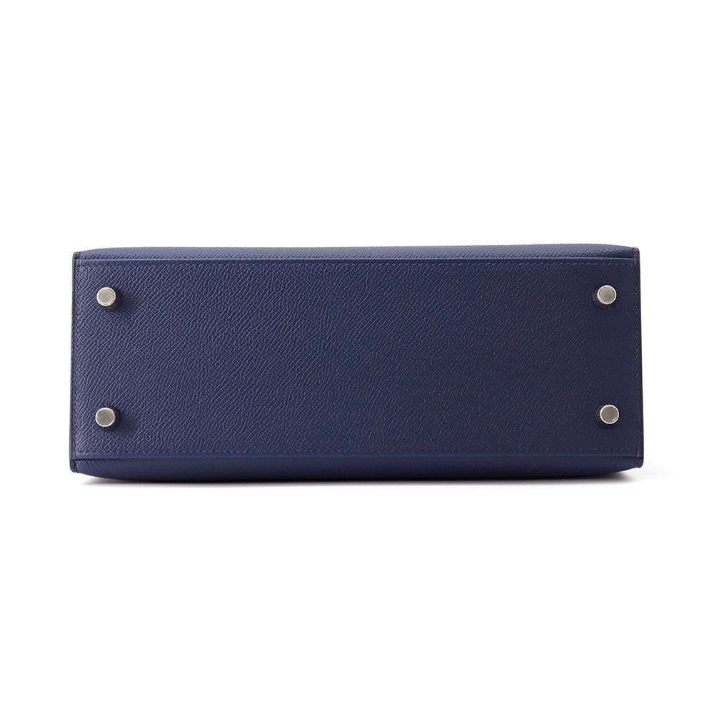 HERMES Kelly Sellier blue navy Epsom Size 25