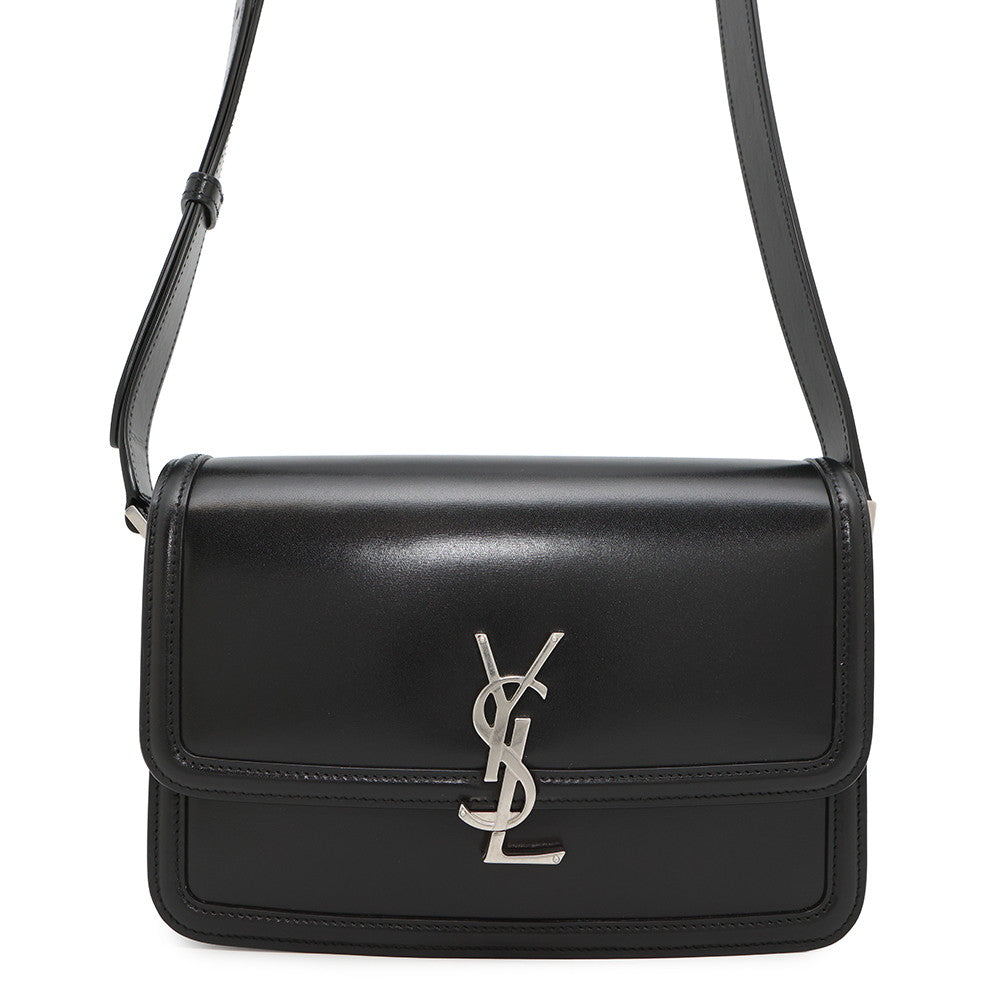 SAINT LAURENT PARIS Solferino Shoulder Bag Black711039 Leather Size Medium