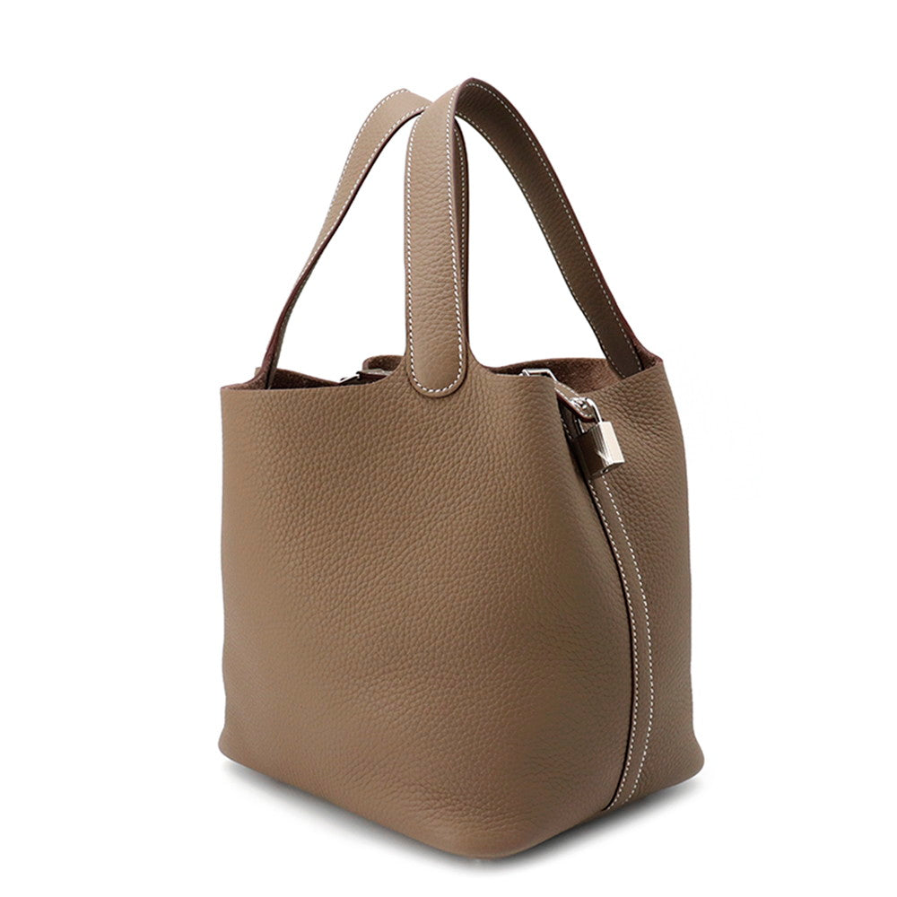 HERMES Picotin Lock Etoupe Taurillon Clemence Size MM