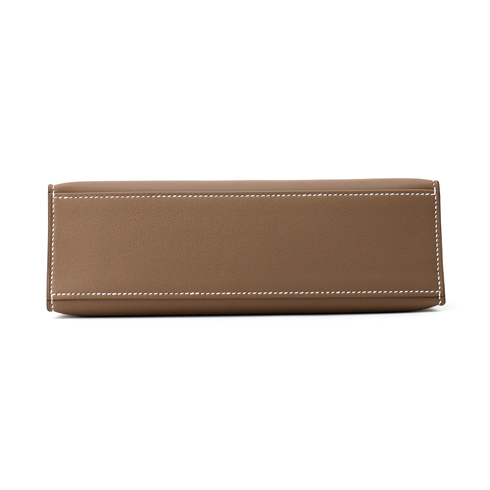 HERMES PochetteKelly Etoupe Swift Leather
