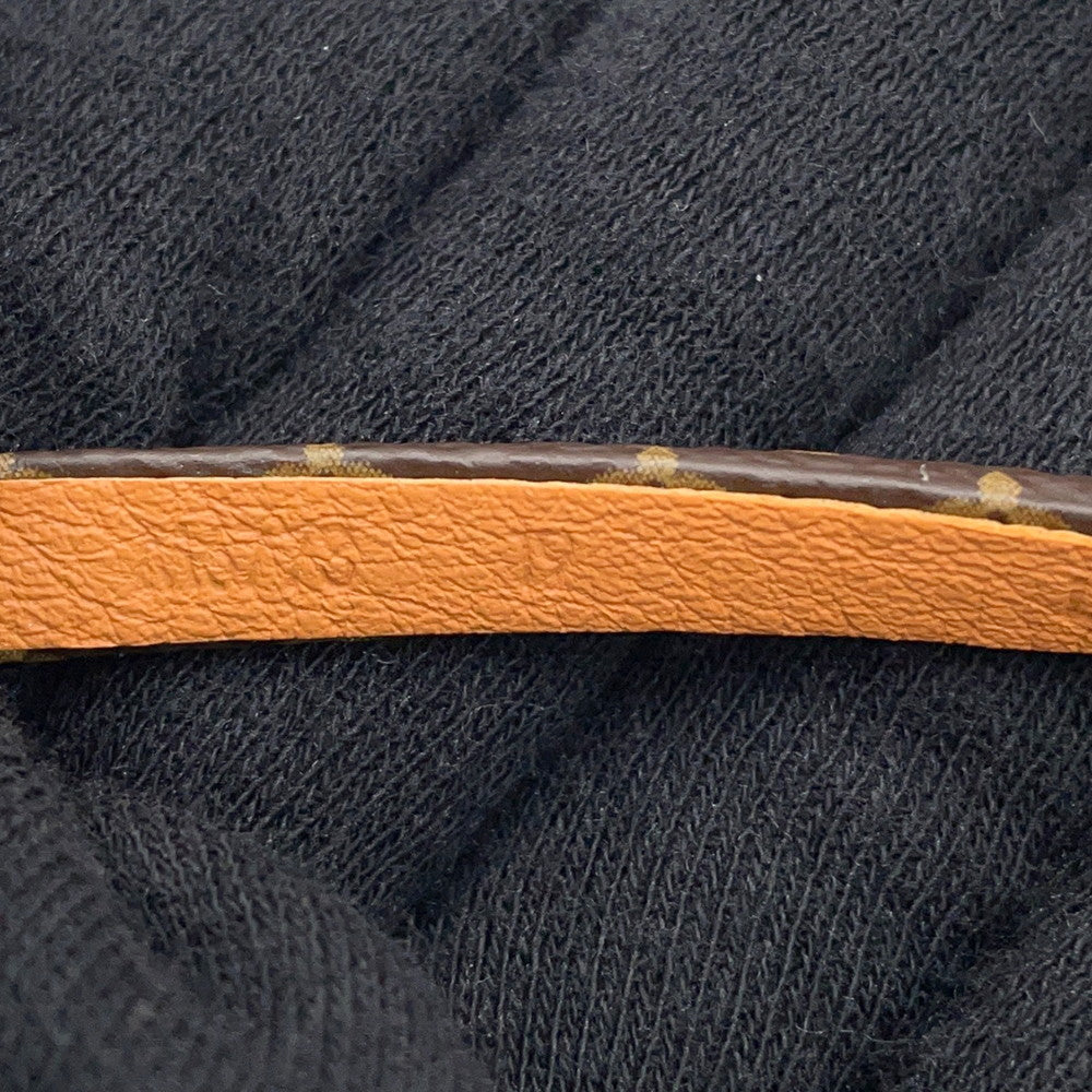LOUIS VUITTON Bracelet Vivienne Size 19 BrownM6773 Monogram・Canvas Calf Leather