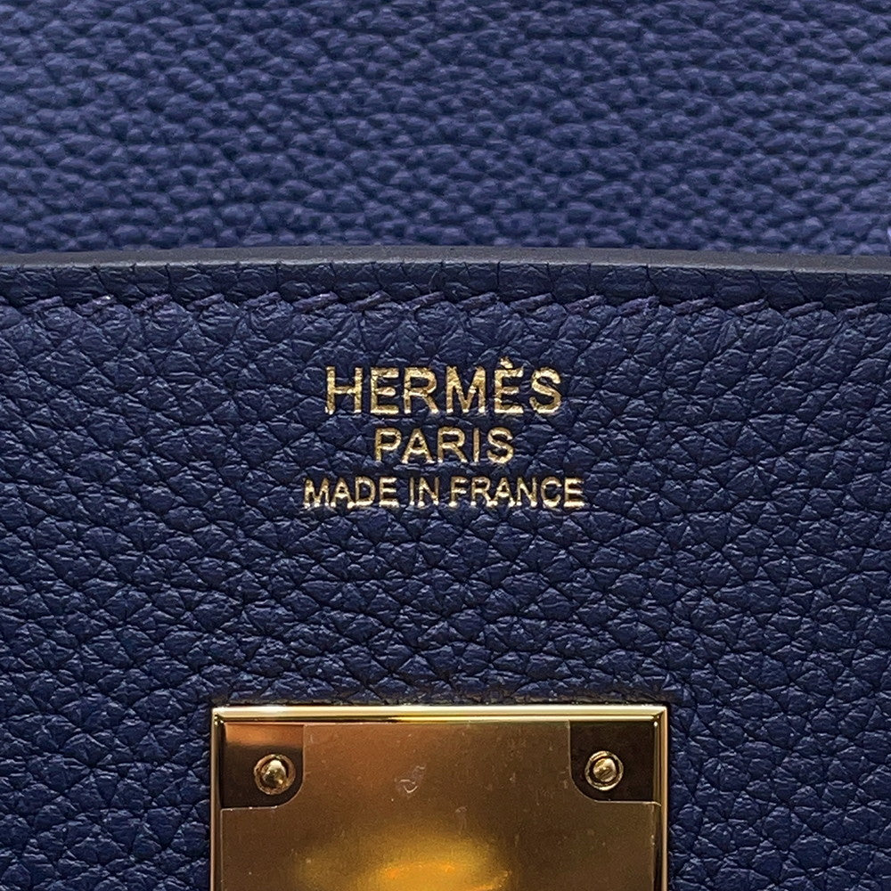 HERMES Birkin blue navy Togo Leather Size 30