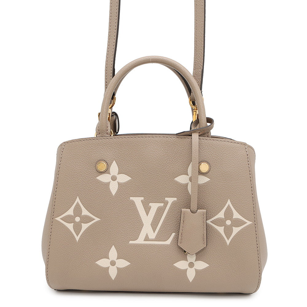 LOUIS VUITTON Montaigne Tourterelle claimM45489 Monogram Empreinte Leather Size BB