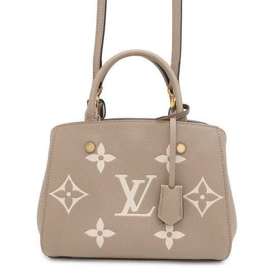 LOUIS VUITTON Montaigne Tourterelle claimM45489 Monogram Empreinte Leather Size BB