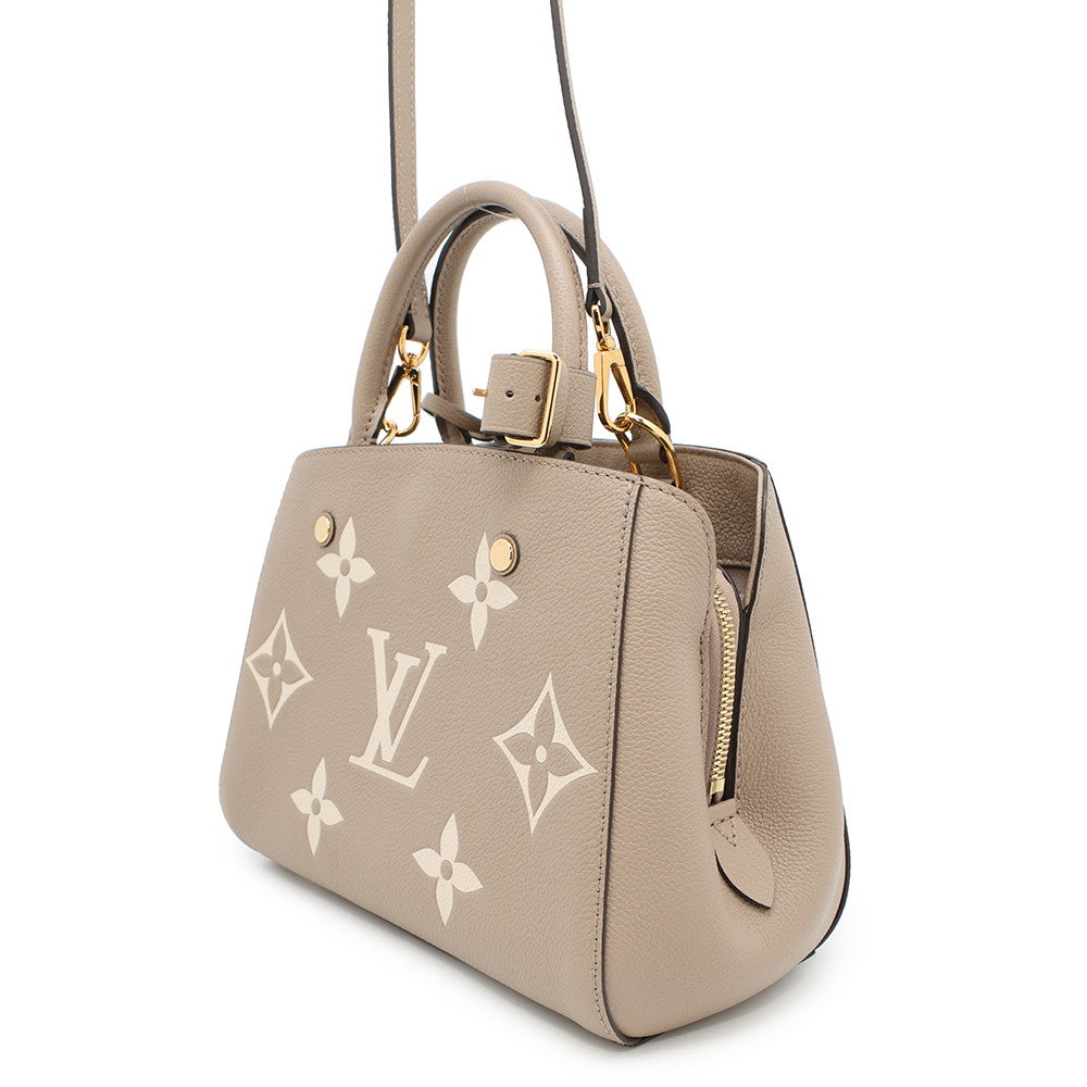 LOUIS VUITTON Montaigne Tourterelle claimM45489 Monogram Empreinte Leather Size BB