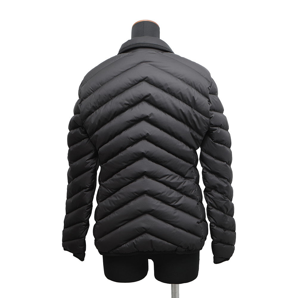 HERMES Crude Cell Patch Quilted Down Jacket Size 38 Black Polyester100%