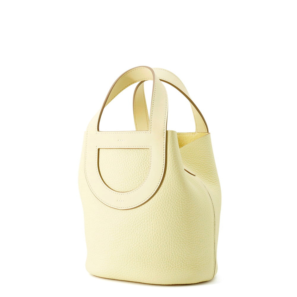 HERMES in-the-loop Tote Bag Jaune Milton Taurillon Clemence Swift Leather Size 18