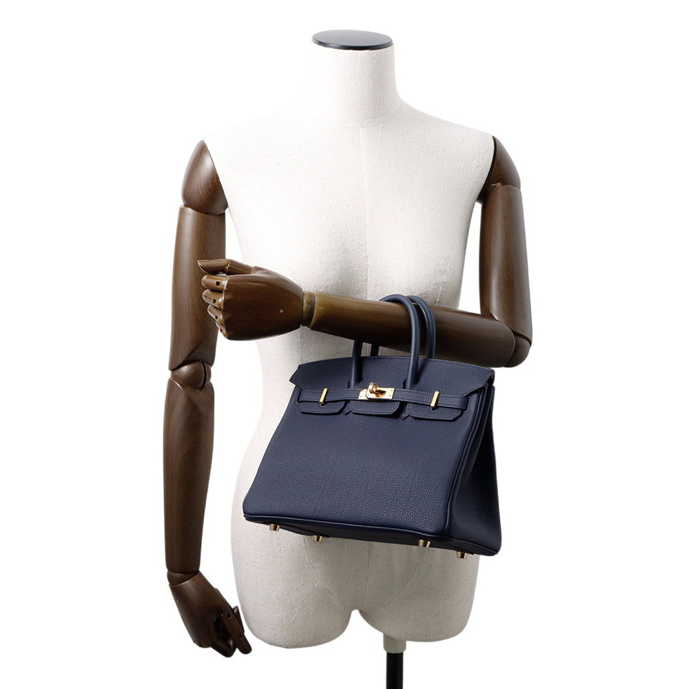 HERMES Birkin Blue Abysse Togo Leather Size 25
