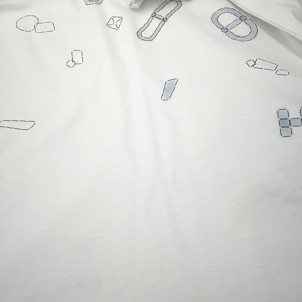 HERMES Fragment Equestress T-Shirt Size XXL White Cotton100%