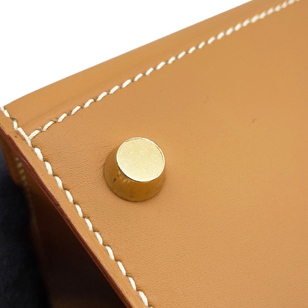 HERMES Kelly Sellier Natural Chamonix Leather Size 28
