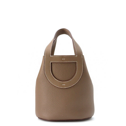 HERMES in-the-loop Tote Bag Etoupe Taurillon Clemence Swift Leather Size 18
