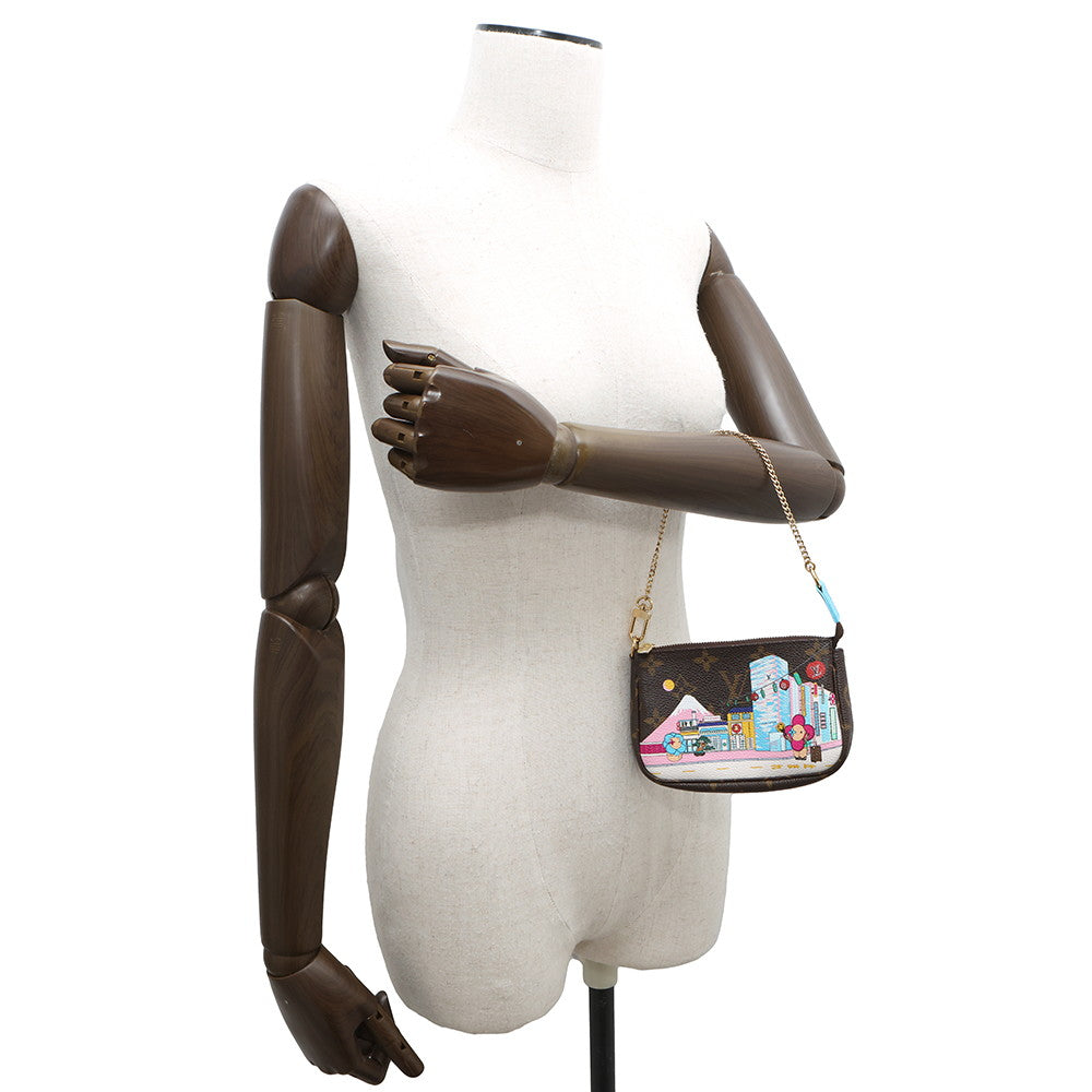 LOUIS VUITTON Mini Pochette Accessoires BlueM81637 Monogram Vivienne Tokyo