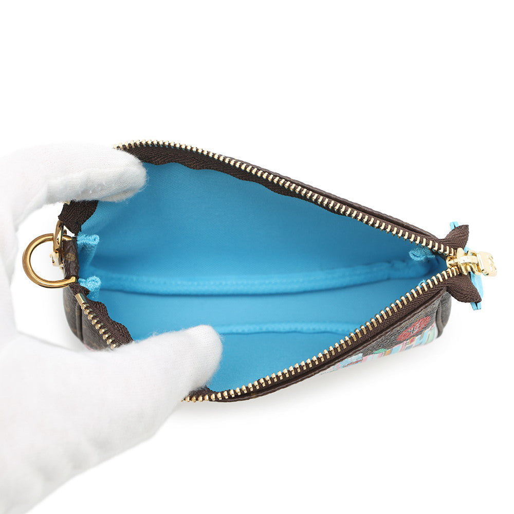 LOUIS VUITTON Mini Pochette Accessoires BlueM81637 Monogram Vivienne Tokyo