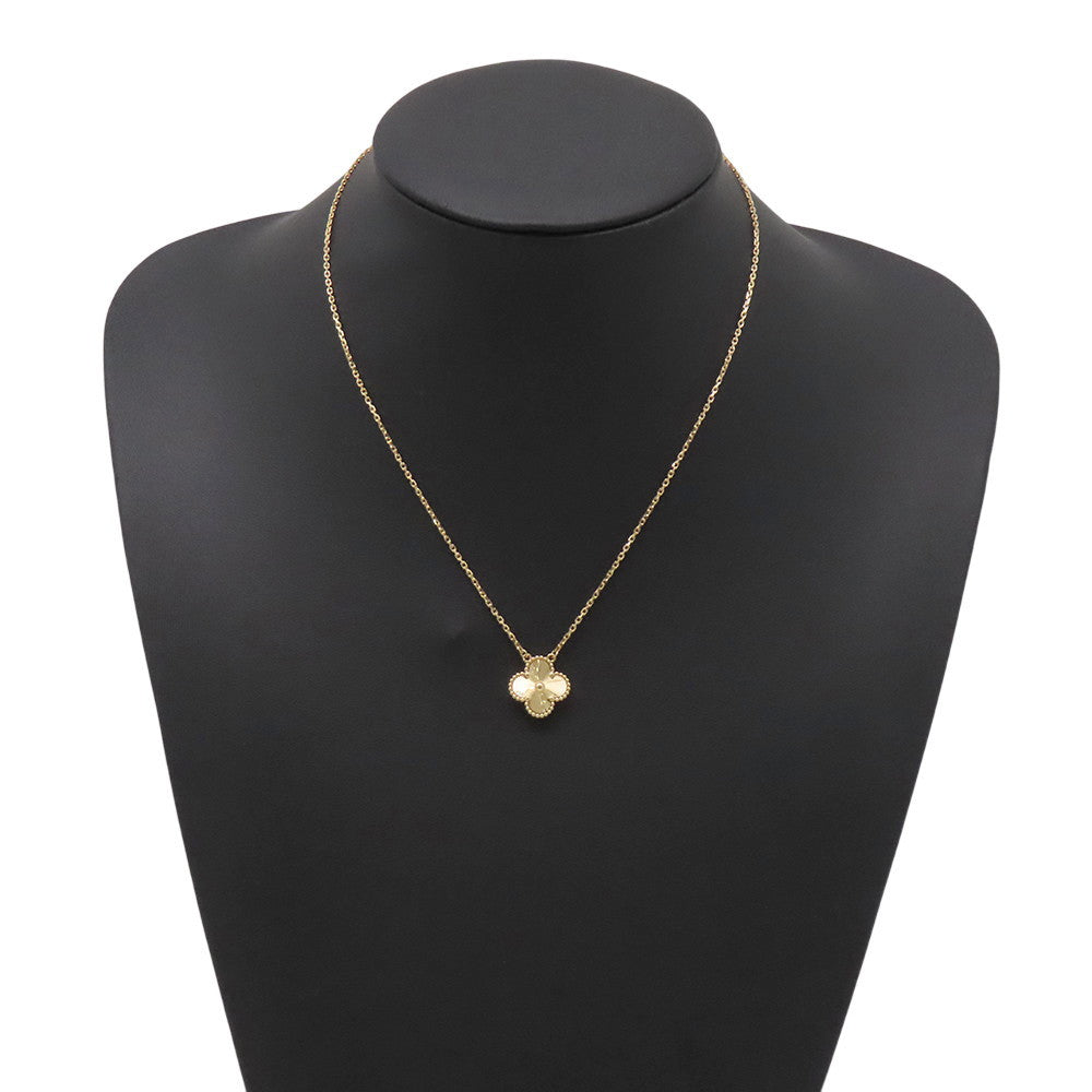 Van Cleef & Arpels Vintage Alhambra Necklace GuillocheVCARP4KL00 18K Yellow Gold
