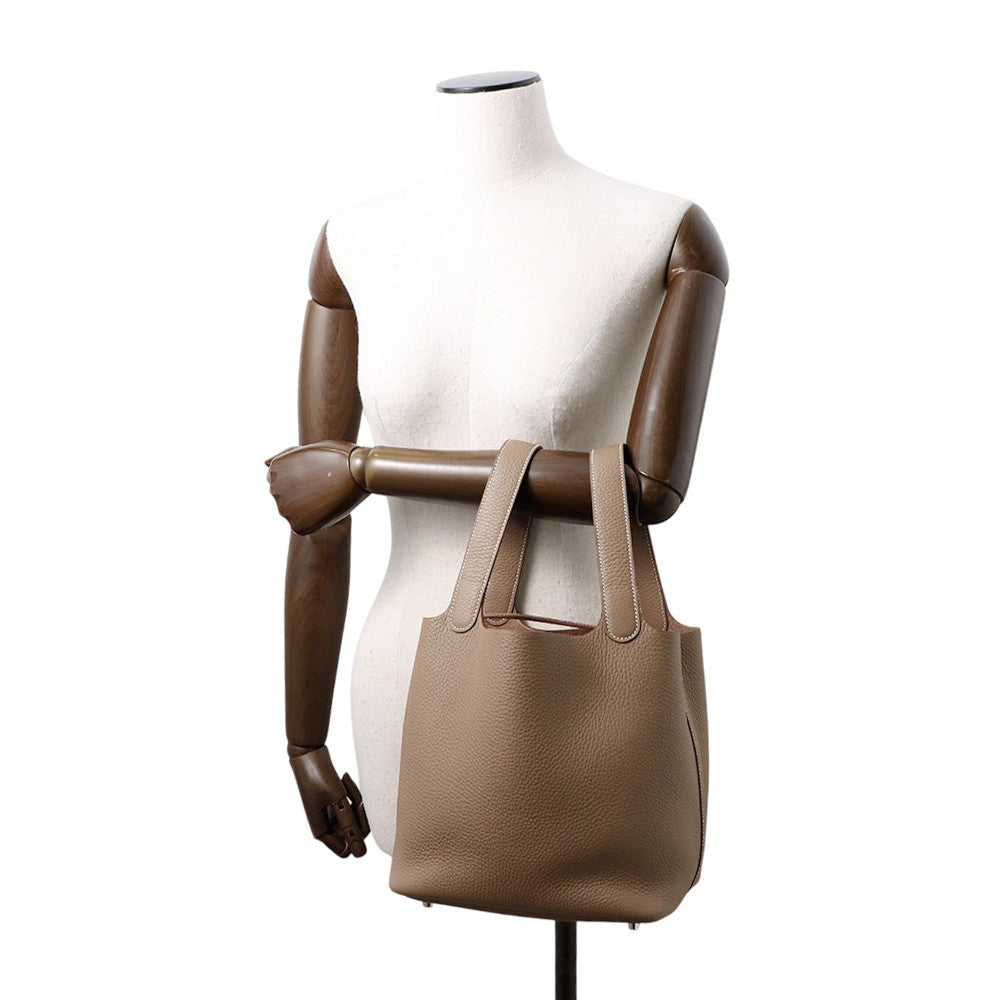 HERMES Picotin Lock Etoupe Taurillon Clemence Size MM