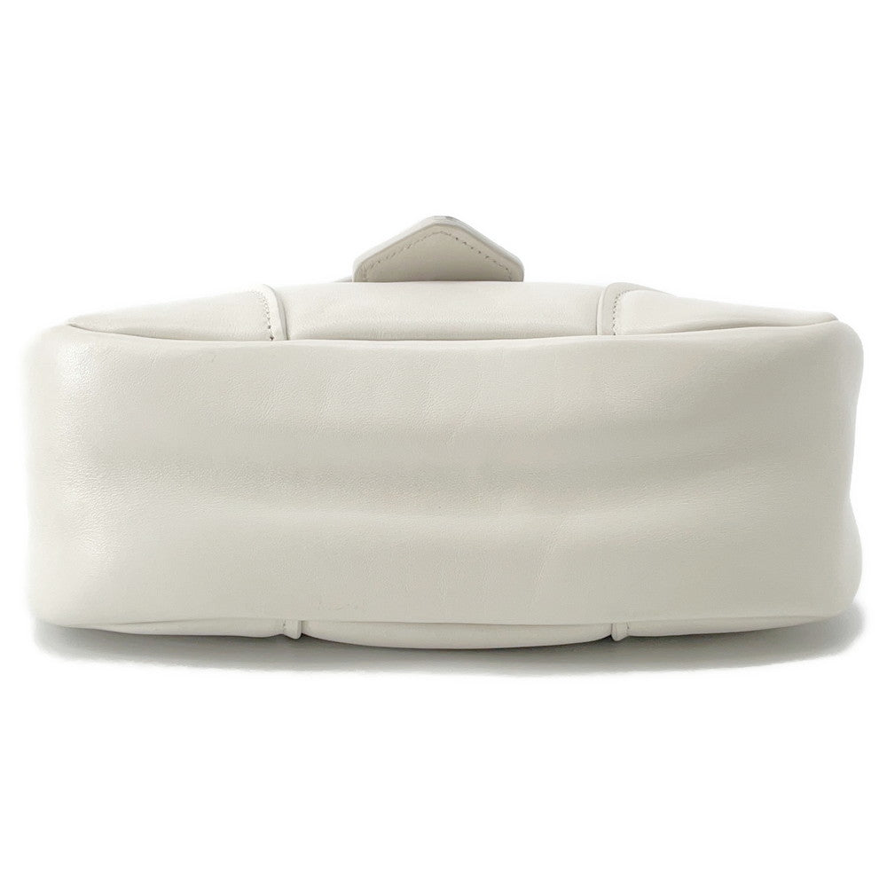PRADA Moon 2WAY Handbag White1BA381 Leather