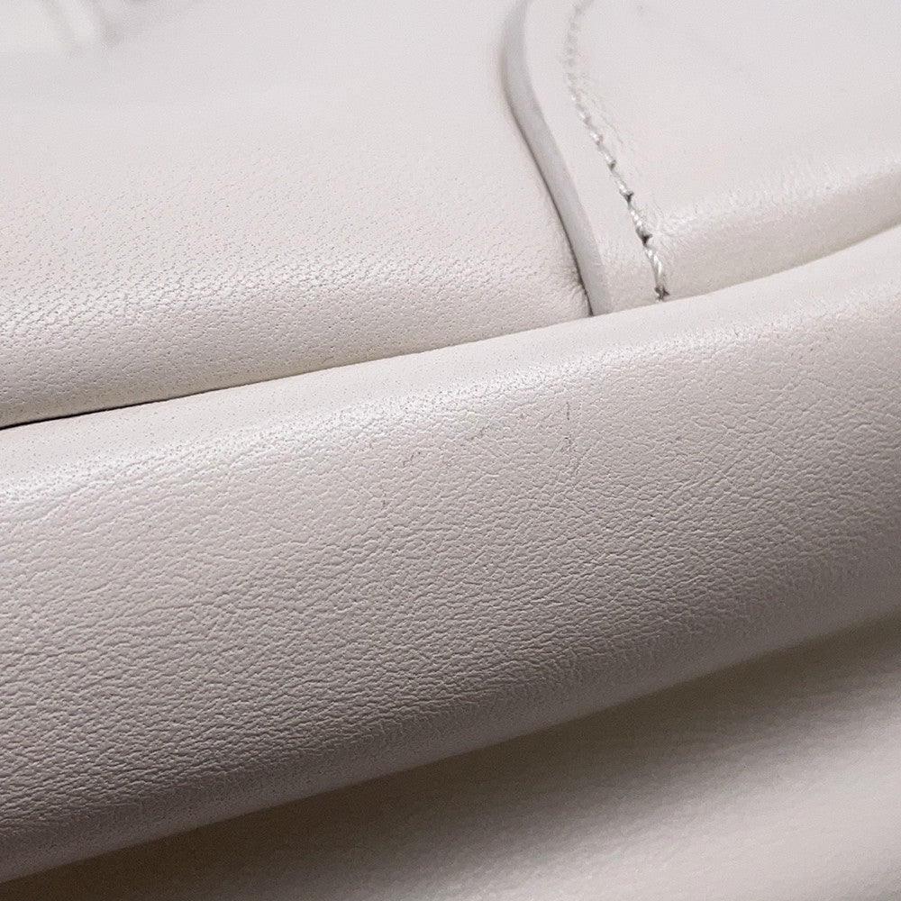 PRADA Moon 2WAY Handbag White1BA381 Leather