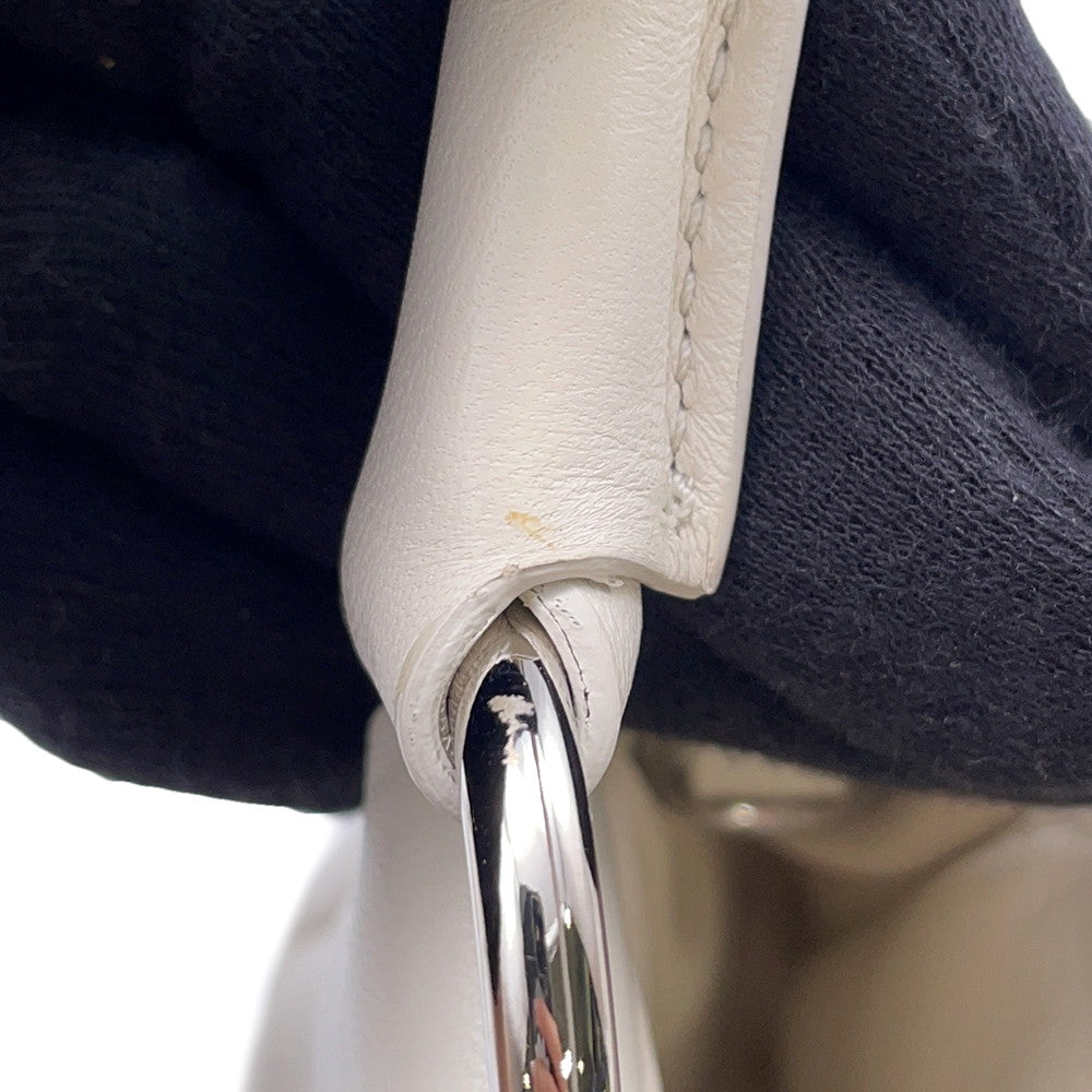 PRADA Moon 2WAY Handbag White1BA381 Leather
