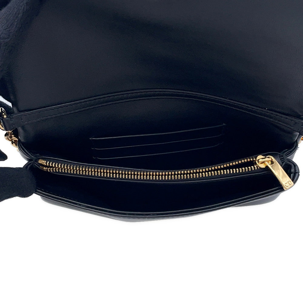Dior Macrocanage ChainShoulderChain Wallet BlackS5135BNGX_M900 Leather
