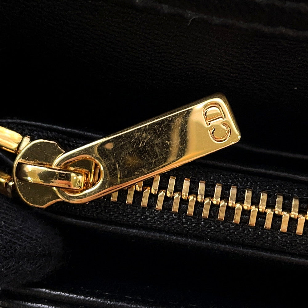 Dior Macrocanage ChainShoulderChain Wallet BlackS5135BNGX_M900 Leather
