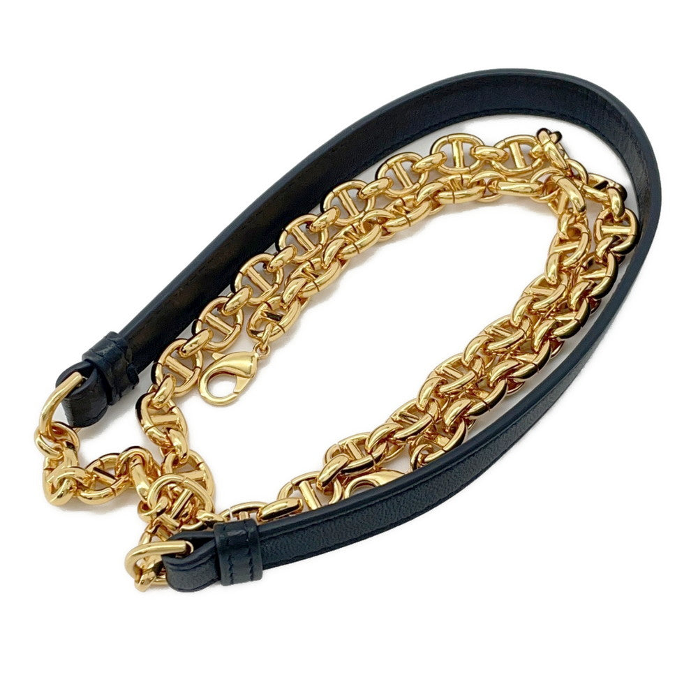Dior Macrocanage ChainShoulderChain Wallet BlackS5135BNGX_M900 Leather