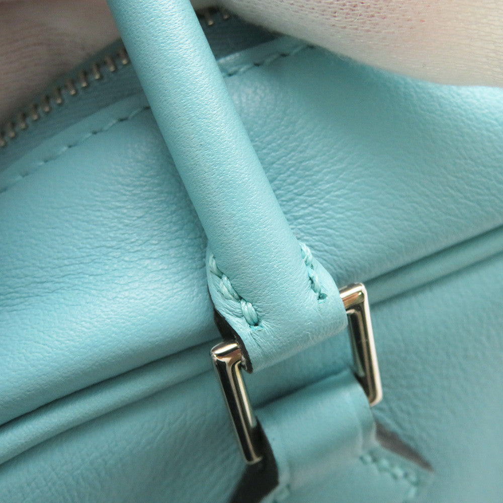 HERMES Plume Blue Atoll Swift Leather Size Mini