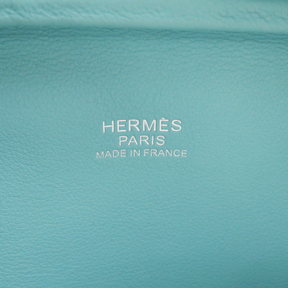 HERMES Plume Blue Atoll Swift Leather Size Mini