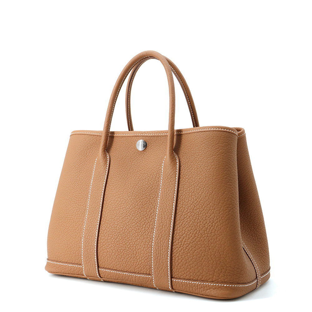 HERMES Garden Party Gold Negonda Leather Size TPM