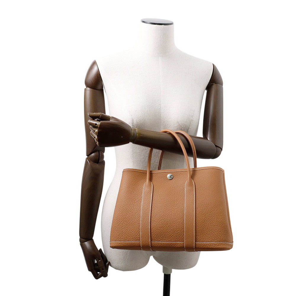 HERMES Garden Party Gold Negonda Leather Size TPM