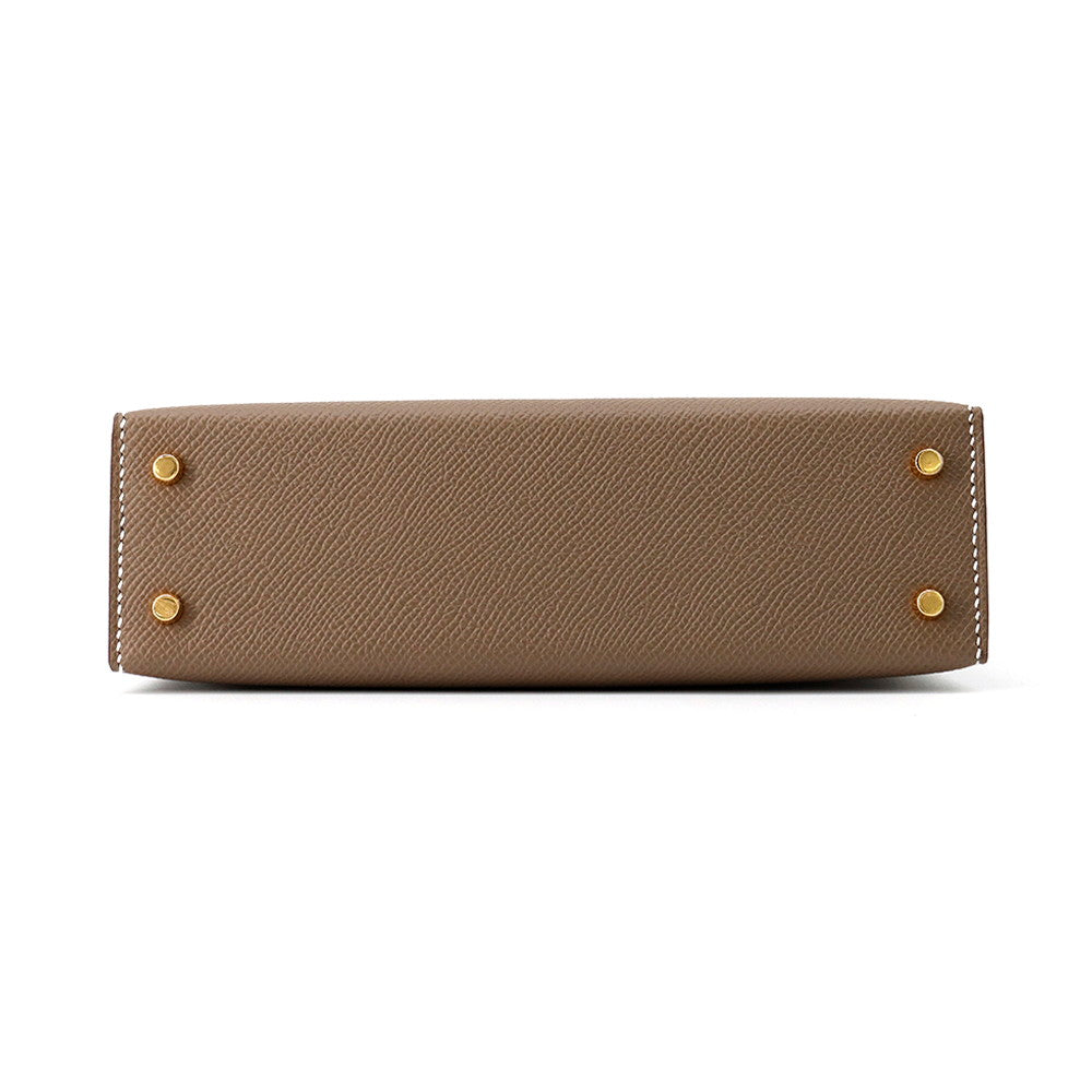 HERMES Mini Kelly 2 Etoupe Epsom