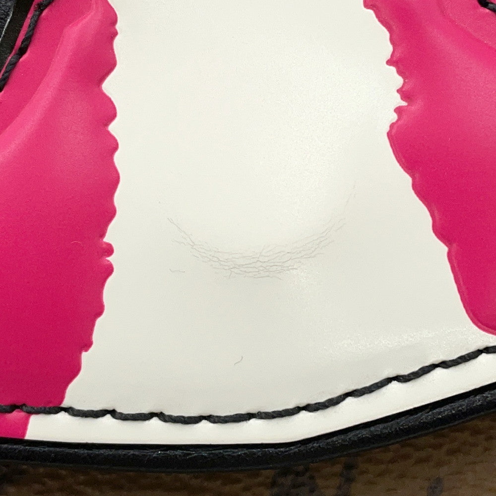 LOUIS VUITTON Pochette Kabuki Mask Marron/FuchsiaM43495 Monogram Reverse Canvas Epi Leather