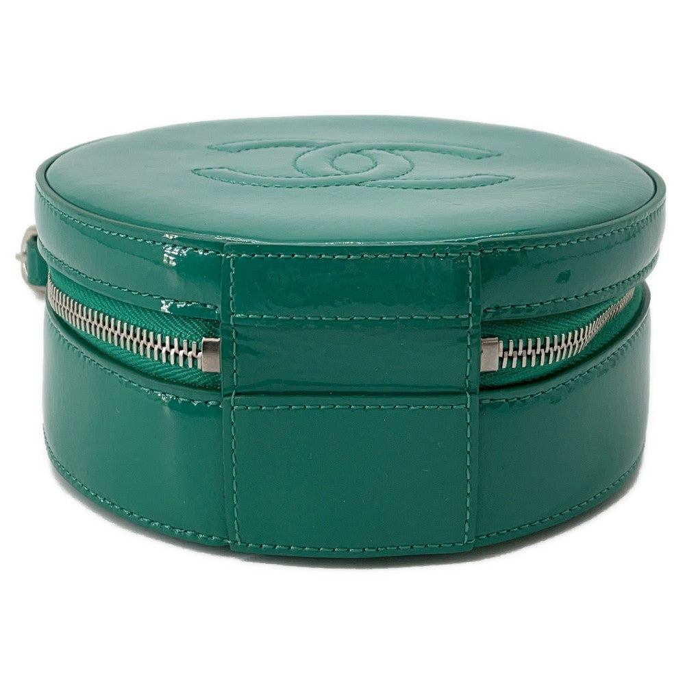 CHANEL Round As Earth 2WAYBag GreenA91946 Patent Leather