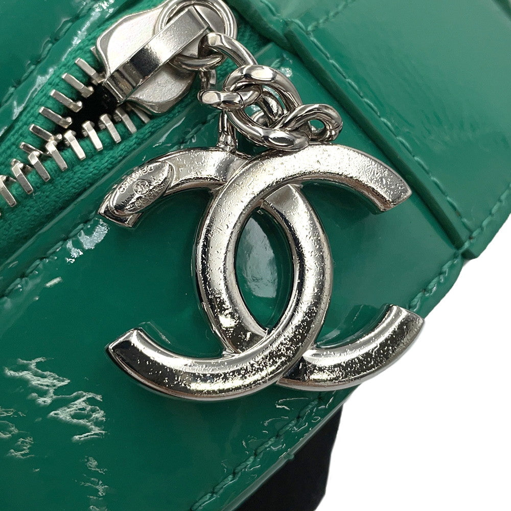 CHANEL Round As Earth 2WAYBag GreenA91946 Patent Leather