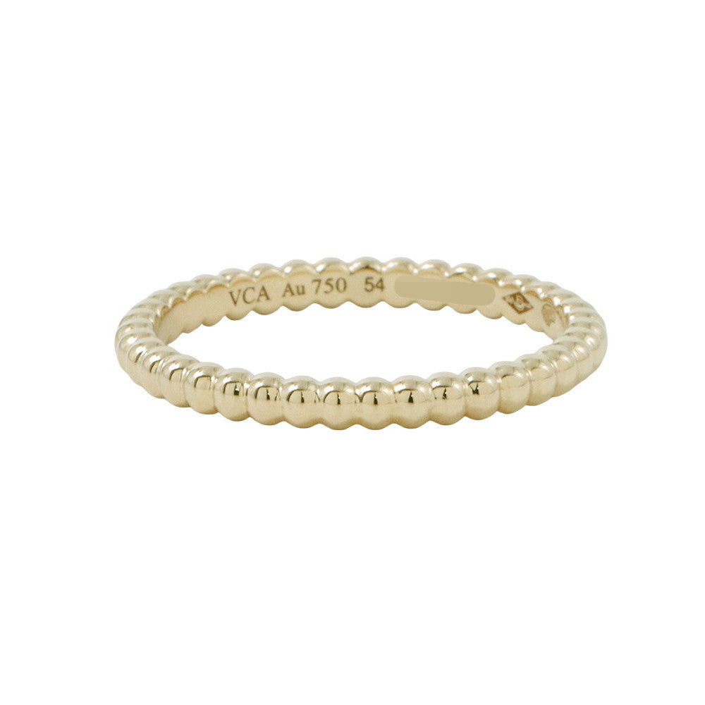 Van Cleef & Arpels Perle Gold Pearl Ring Small model Size 54/#14VCARPJMG54 18K Yellow Gold