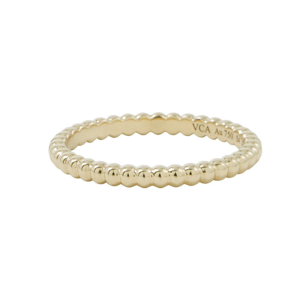 Van Cleef & Arpels Perle Gold Pearl Ring Small model Size 54/#14VCARPJMG54 18K Yellow Gold