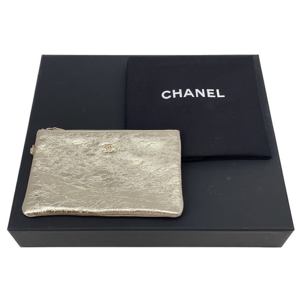 CHANEL CHANEL22 ChainShoulder Bag Champagne GoldAS3260 Shiny Calf Leather Size Small