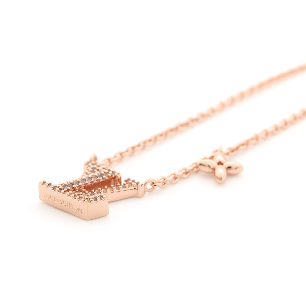 LOUIS VUITTON LV Iconic Necklace Pink GoldM00985 Metal Rhinestone