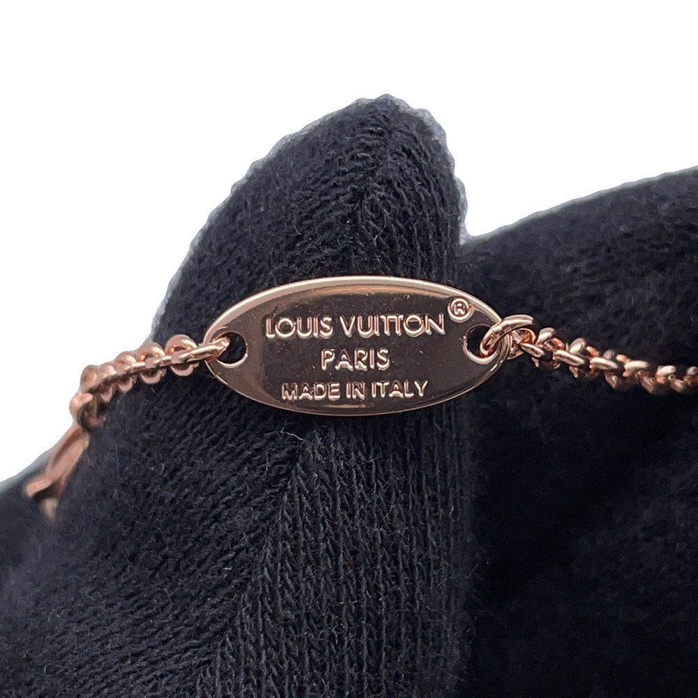 LOUIS VUITTON LV Iconic Necklace Pink GoldM00985 Metal Rhinestone