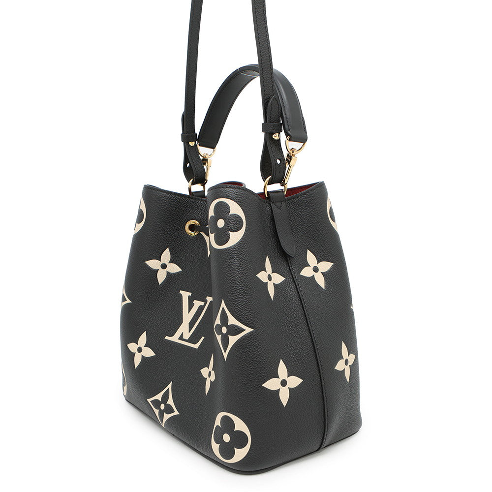 LOUIS VUITTON Neonoe Noir/Beige/BordeauxM45497 Bicolor Monogram Empreinte Leather Size MM