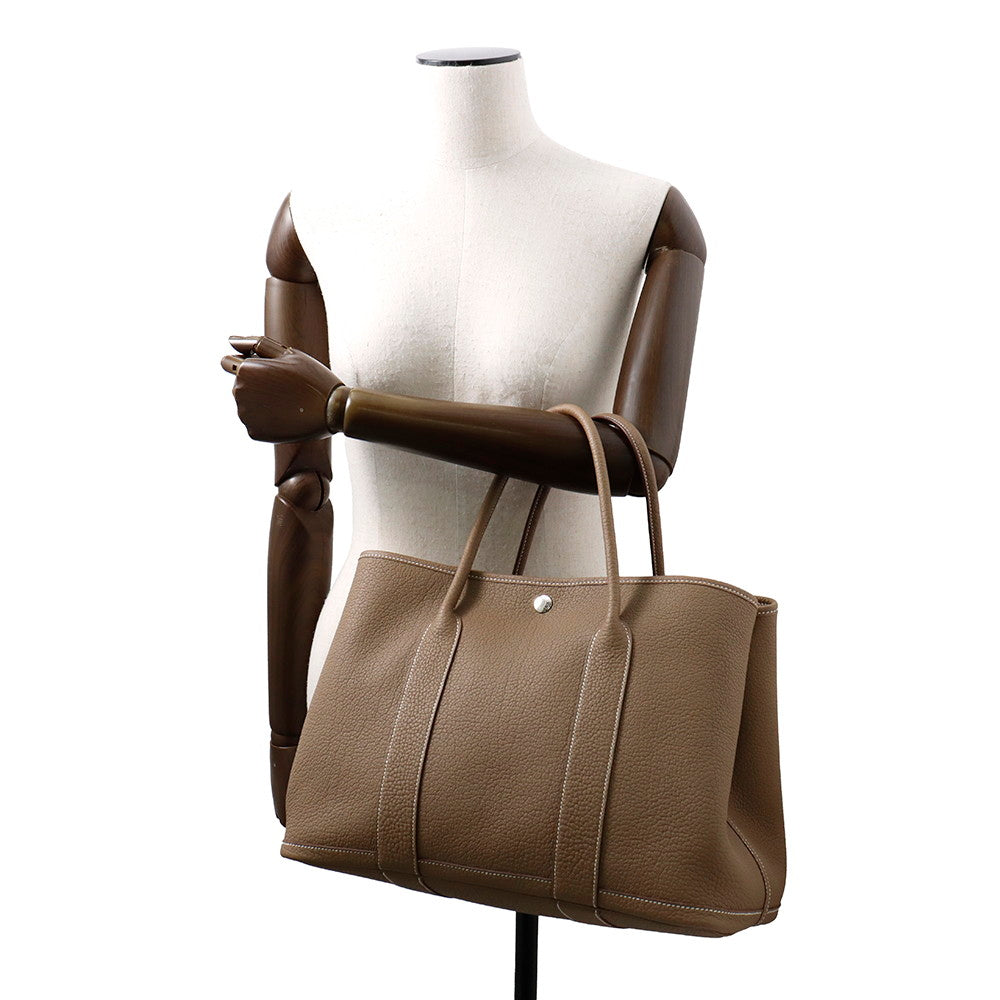 HERMES Garden Party Etoupe Negonda Leather Size PM