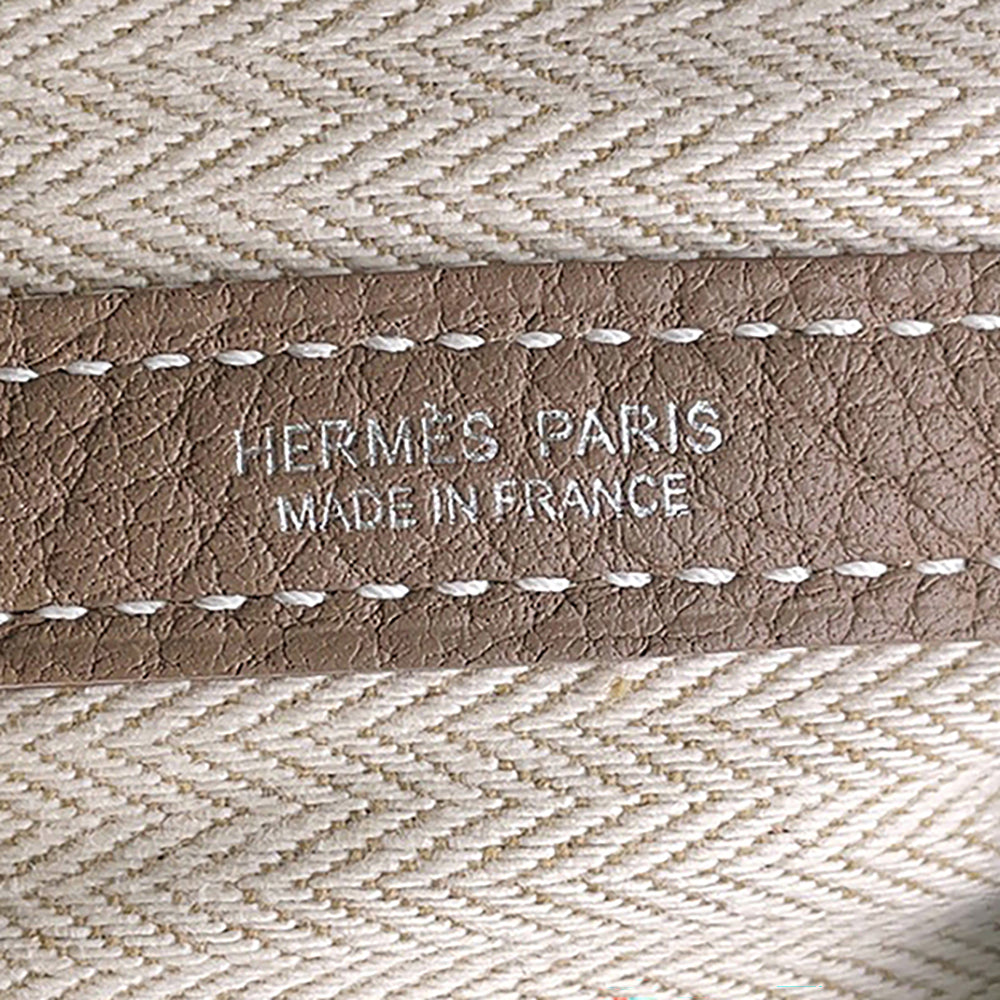 HERMES Garden Party Etoupe Negonda Leather Size PM
