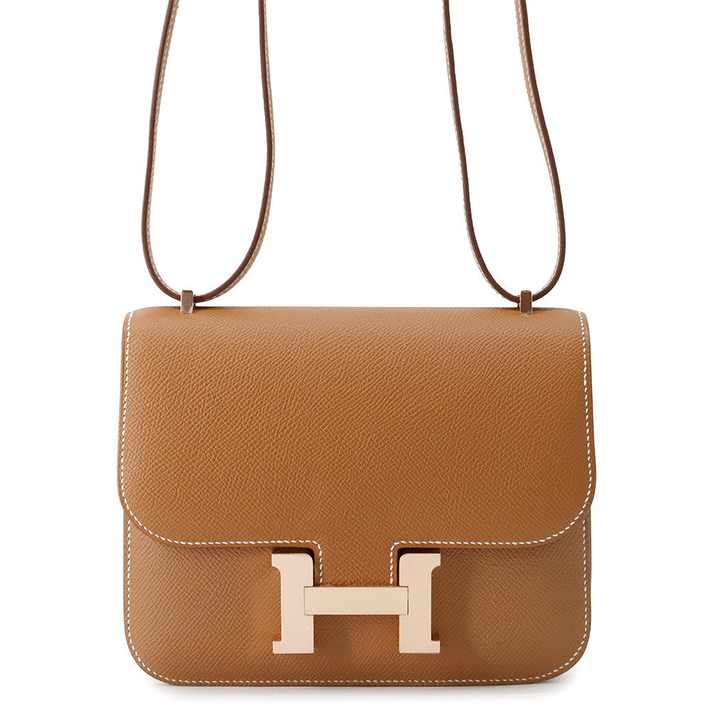 HERMES Constance3 Miroir Gold Epsom Size Mini