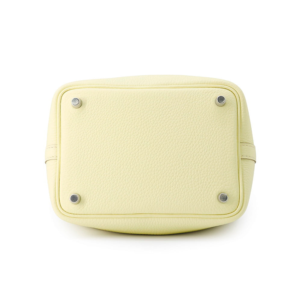 HERMES Picotin Lock Jaune Milton Taurillon Clemence Size PM