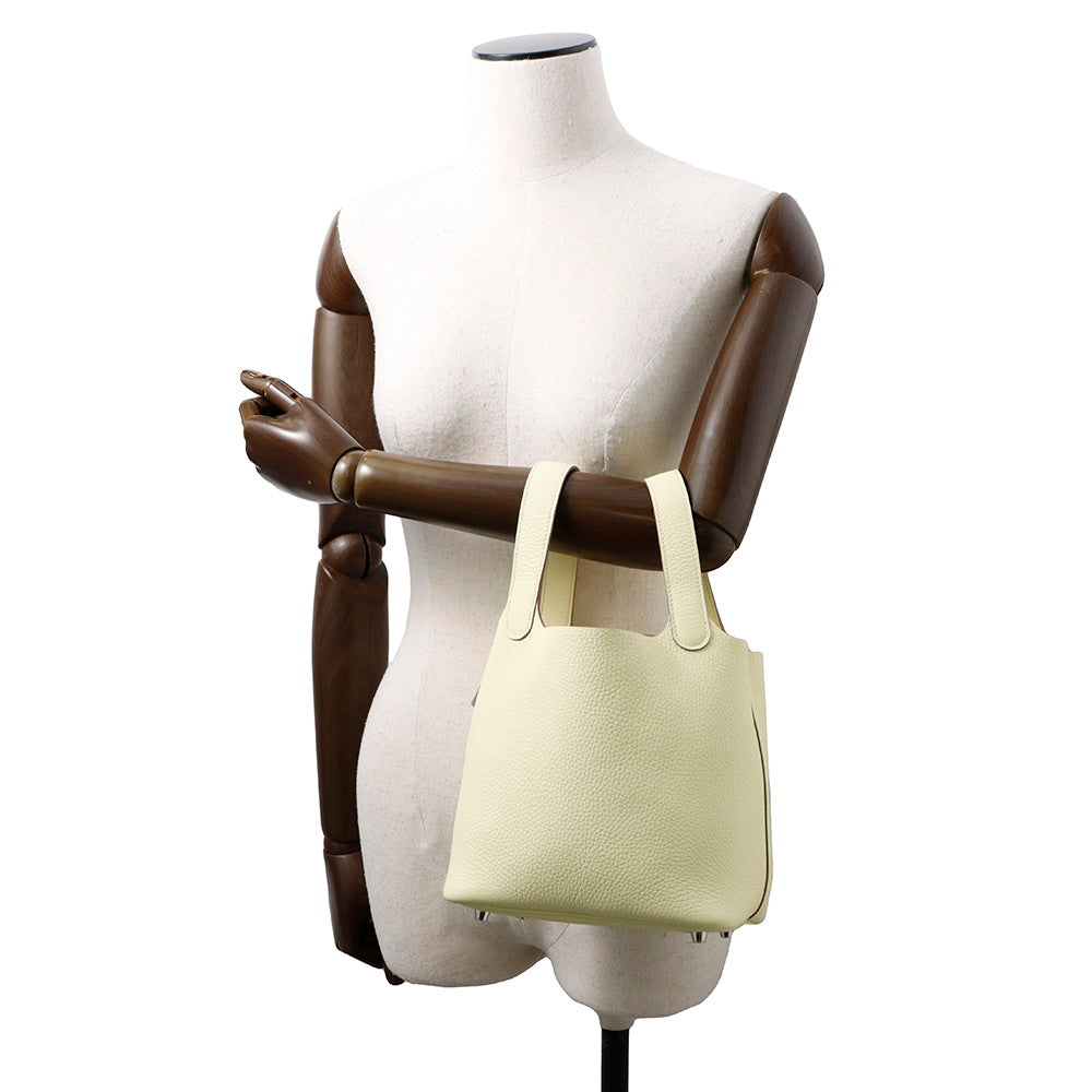 HERMES Picotin Lock Jaune Milton Taurillon Clemence Size PM