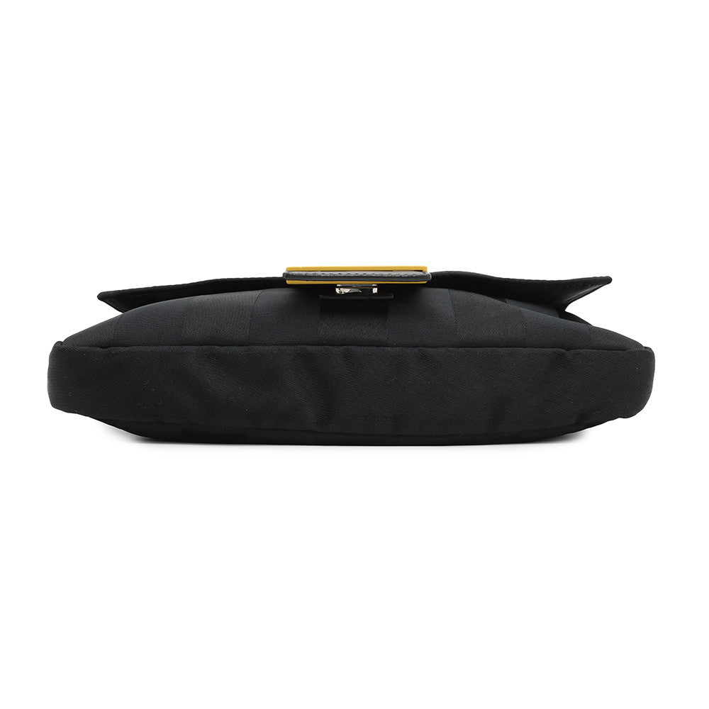 FENDI Pecan Bucket for Men Black/Yellow7VA472 Nylon Leather