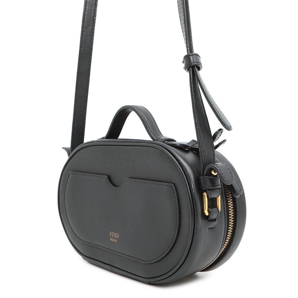 FENDI Orlock Camera Shoulder Bag Black8BS058 Leather Size Mini