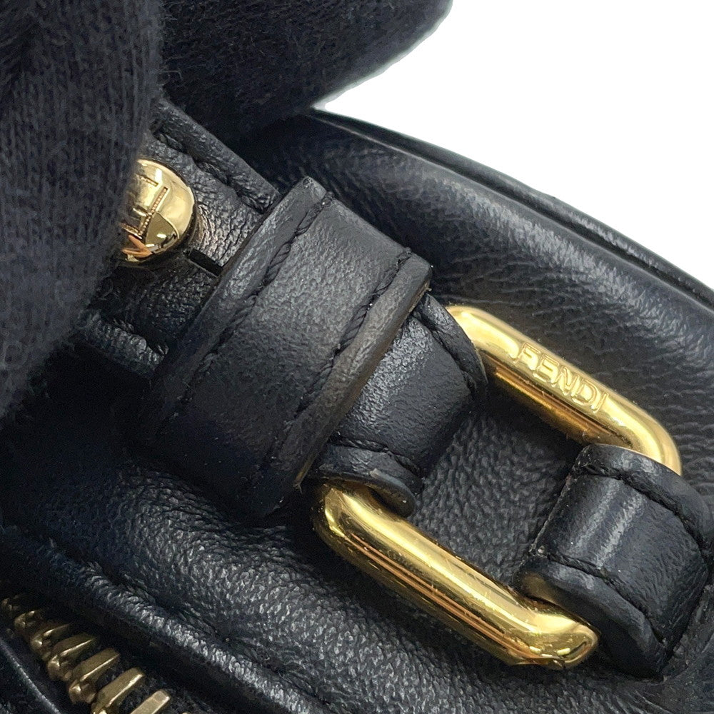 FENDI Orlock Camera Shoulder Bag Black8BS058 Leather Size Mini