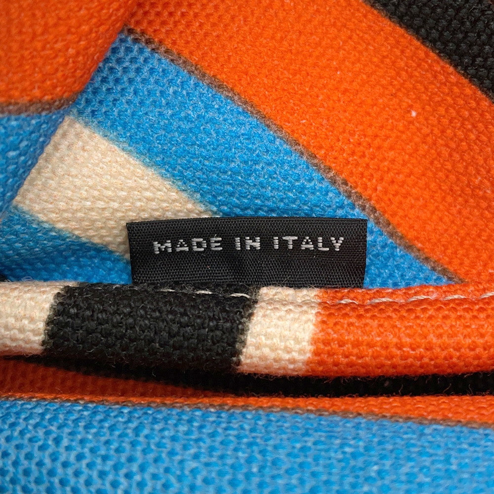 PRADA Triangle Shoulder Bag Orange/Blue2VY007 Canvas Size Large
