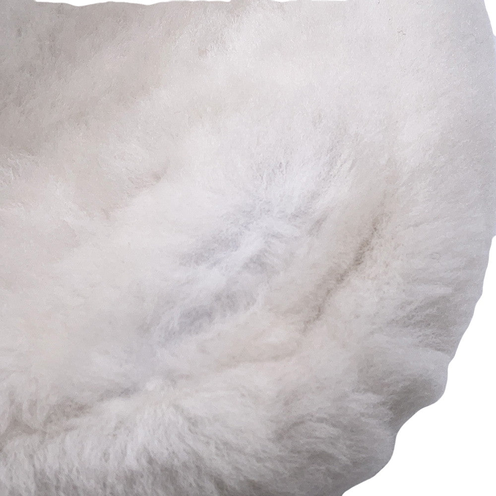 PRADA Triangle 2WAY Shoulder Bag White1BC543 Fur Leather